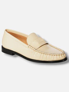 STAUD Women's White Loulou Loafers Shoe Size 38